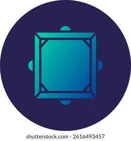 Frame Glyph Circle Gradient Icon