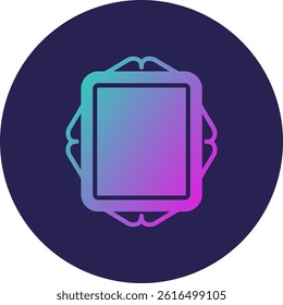 Frame Glyph Circle Gradient Icon