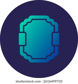 Frame Glyph Circle Gradient Icon
