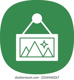 Frame Glyph Curve Vector Icon Design