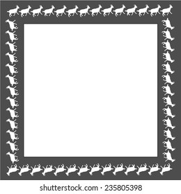 Frame of goats - a symbol of the year