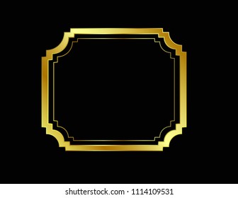 Frame gold decorative