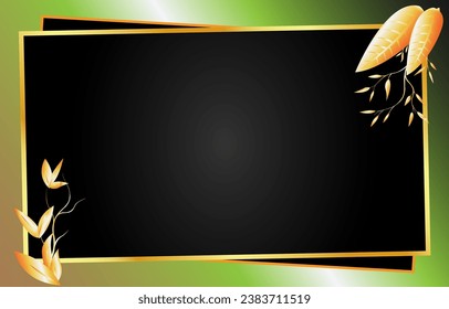 frame and gold leaf illustration