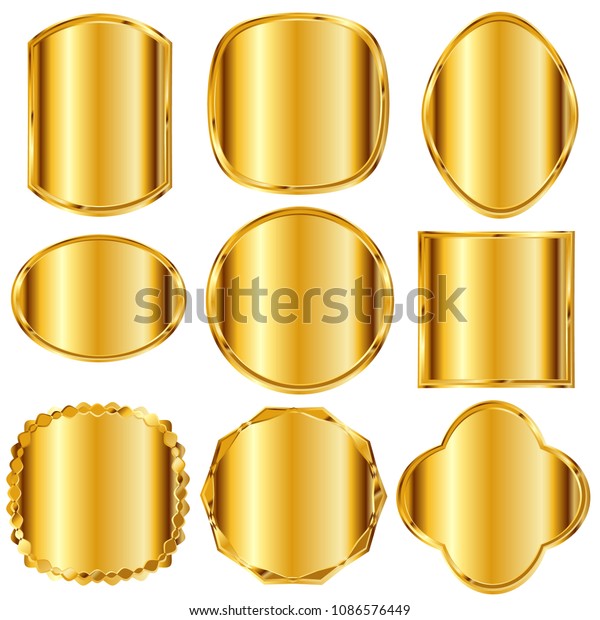 Frame Gold Metal Icon Stock Vector (Royalty Free) 1086576449 | Shutterstock