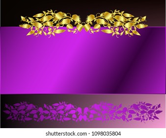 Frame gold ornaments