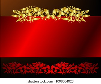 Frame gold ornaments