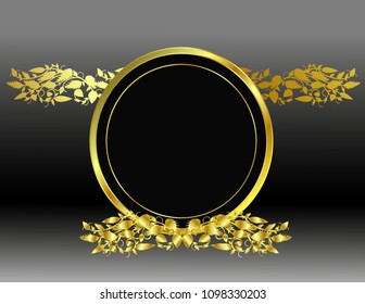 Frame gold ornaments