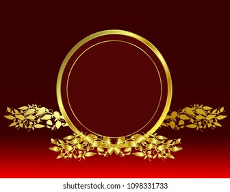 Frame gold ornaments