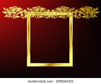 Frame gold ornaments