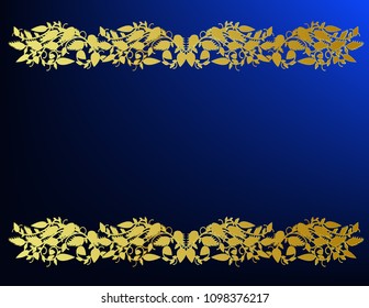 Frame gold ornaments