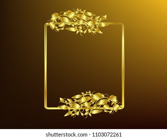 Frame gold ornaments