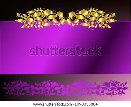 Frame gold ornaments