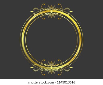 Frame gold with pattern