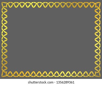 Frame gold pattern decor