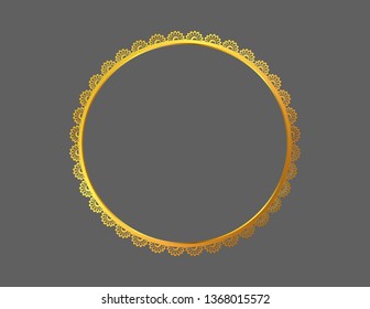 Frame gold pattern decor