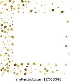 frame gold stars on a white background