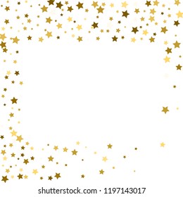 Frame Gold Stars On White Background Stock Vector (Royalty Free ...