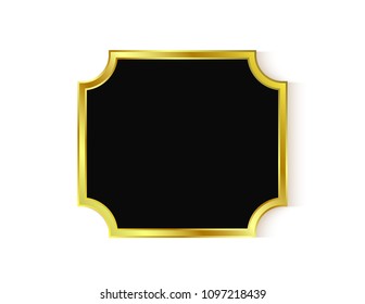 Frame gold sticker black