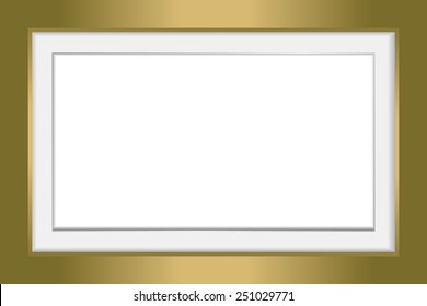 Frame of gold. Vector illustration.