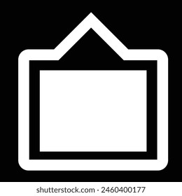 Frame Google Material Design icon white color eps format