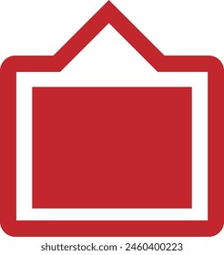 Frame Google Material Design icon red color eps format