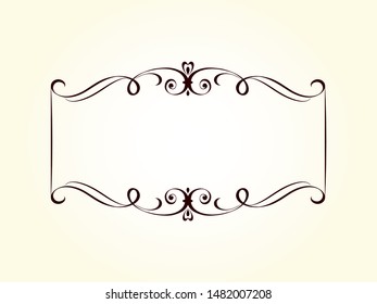 Frame graceful antique  with place for text.Vector illustration.