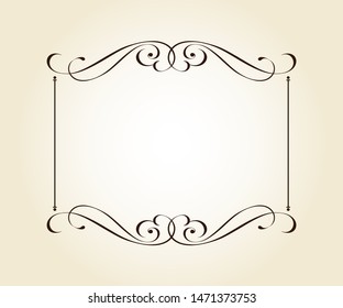 Frame graceful antique for your projects .Vector illustration.