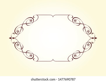 Frame graceful antique for your projects .Vector illustration.