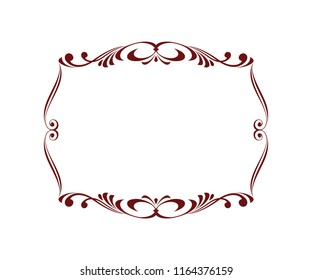 Frame graceful antique.Vector illustration.