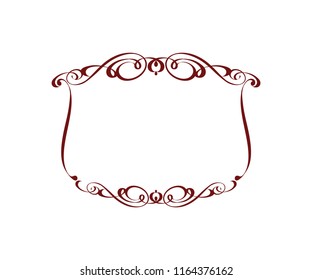 Frame graceful antique.Vector illustration.