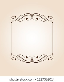 Frame graceful antique.Vector illustration.
