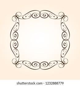 Frame graceful antique.Vector illustration.