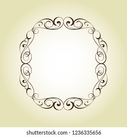 Frame graceful antique.Vector illustration.