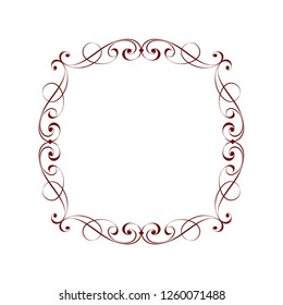 Frame graceful antique.Vector illustration.