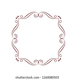 Frame graceful antique.Vector illustration.