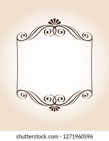Frame graceful antique.Vector illustration.