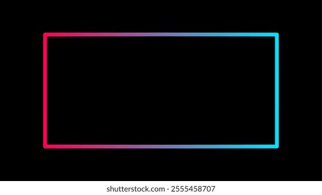 Frame in gradient blue red vector isolated
