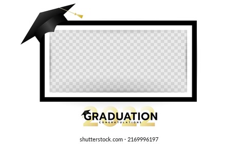 Frame Graduation Template for graduation with copy space.isolated on white background ,Vector illustration EPS 10