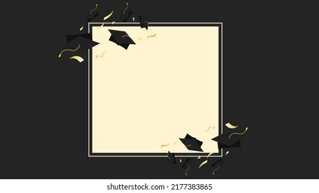 Frame Graduation Text Graduation Cap Congratulations Stock Vector ...