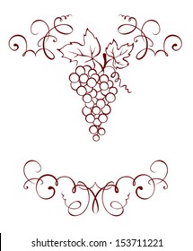 Frame -- Grape decoration