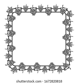a frame with a grape picture, a text border or a fruit theme banner.