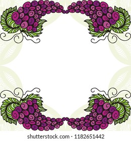 Frame of grape. Vector illustration