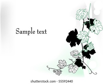 Frame with grapevine - vector illustration
