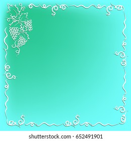 Frame with grapevine, vector illustration