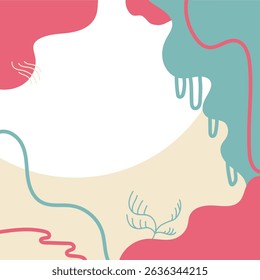 Frame graphic post template color background
