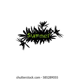 Frame with grass. Vector