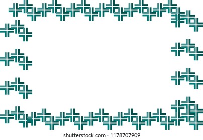 Frame of green crosses.