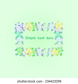 frame of green flower