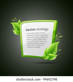 frame green leaf ecology concepts. vector illustration