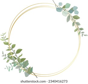 frame with green leaves decoration, leaf frame, leaf wedding frame